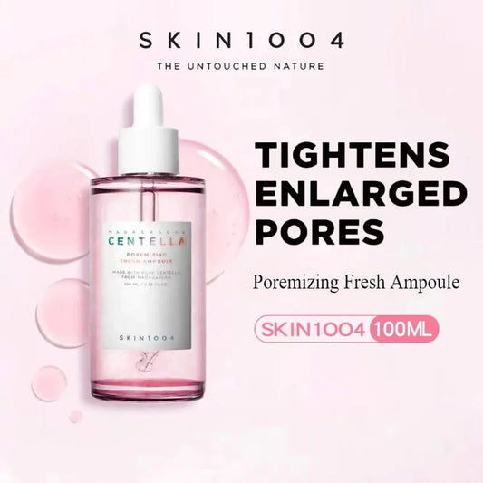 Centella Poremizing Fresh Ampoule Pink Salt Essence Liquid Face Pore Care Facial Serum Soothing Moisturizing Beauty Skincare