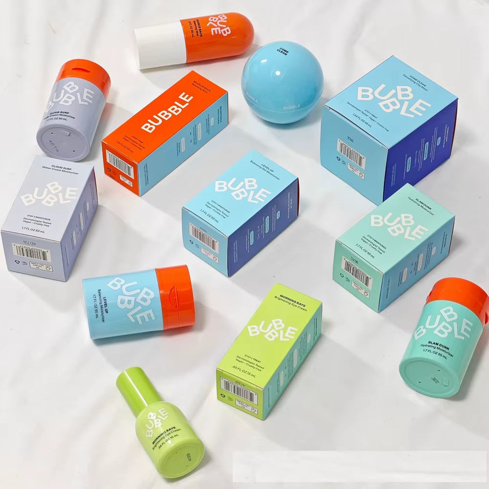 Buble Balancing Facial Moisturizer Face Cream Toner and Eye Cream Aloe Vera Gel Repairing Nourishing for Normal-To-Dry Skin Care