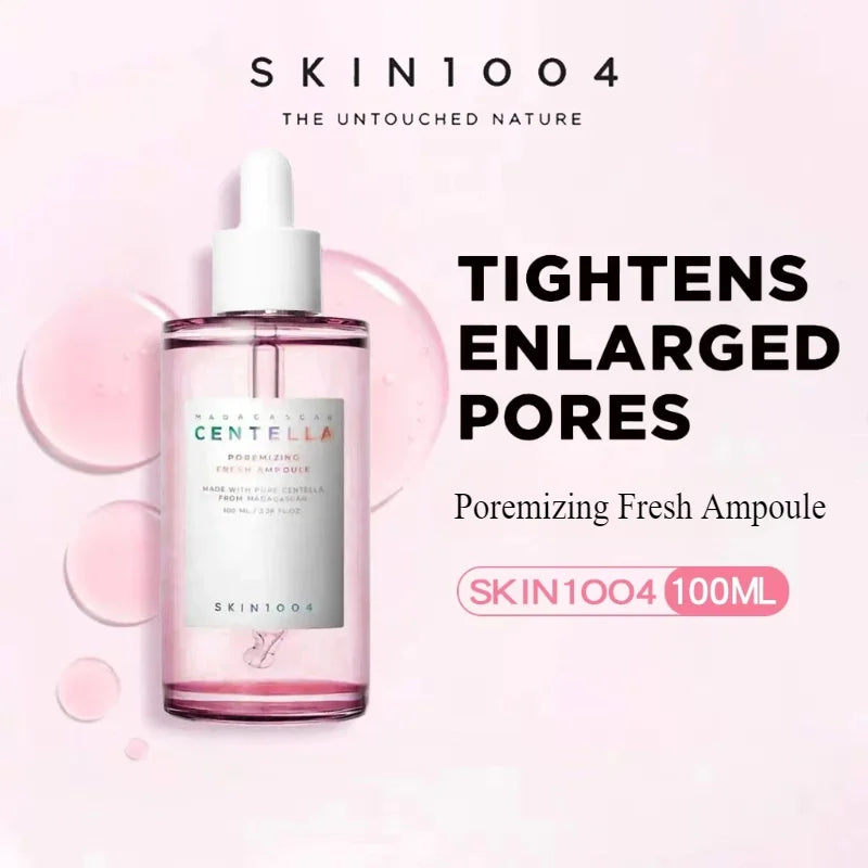 Centella Poremizing Fresh Ampoule Pink Salt Essence Liquid Face Pore Care Facial Serum Soothing Moisturizing Beauty Skincare