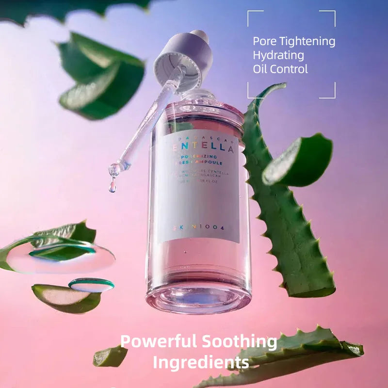 Centella Poremizing Fresh Ampoule Pink Salt Essence Liquid Face Pore Care Facial Serum Soothing Moisturizing Beauty Skincare