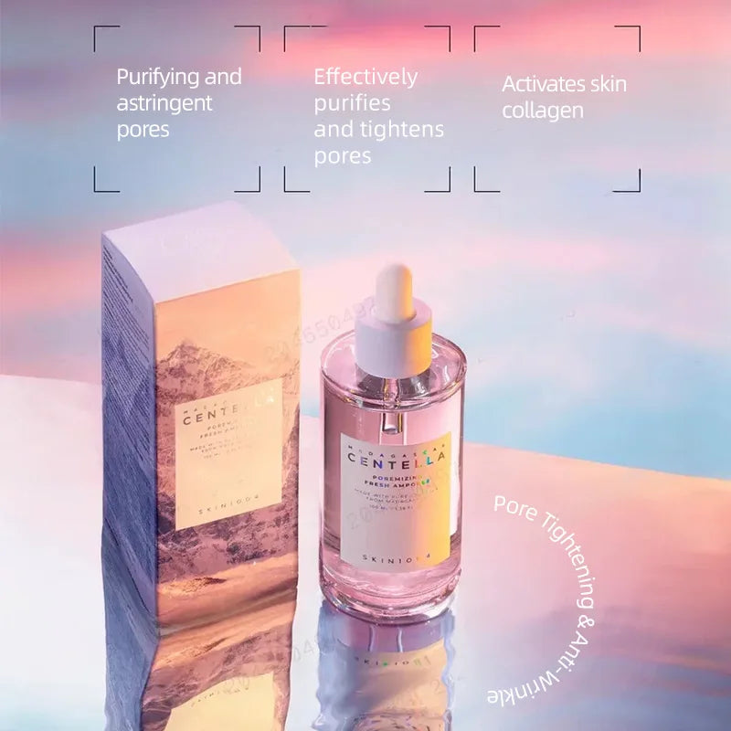 Centella Poremizing Fresh Ampoule Pink Salt Essence Liquid Face Pore Care Facial Serum Soothing Moisturizing Beauty Skincare
