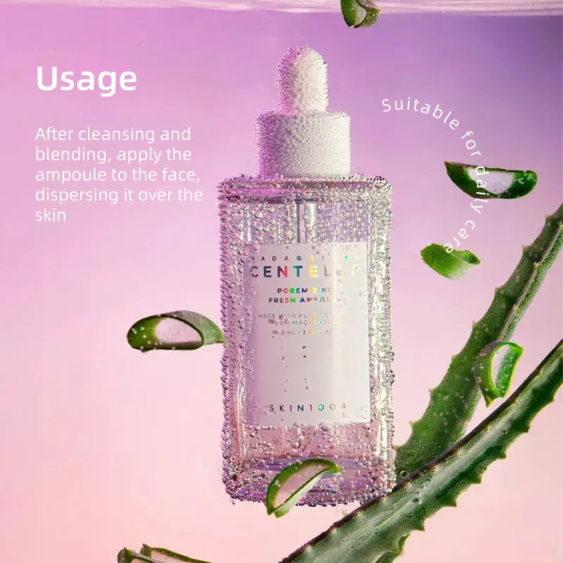 Centella Poremizing Fresh Ampoule Pink Salt Essence Liquid Face Pore Care Facial Serum Soothing Moisturizing Beauty Skincare
